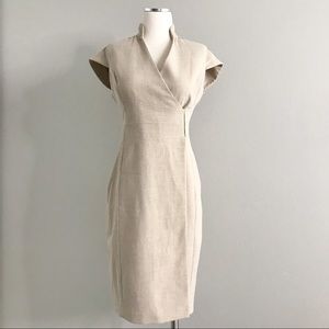 Calvin Klein midi wrap sheath dress